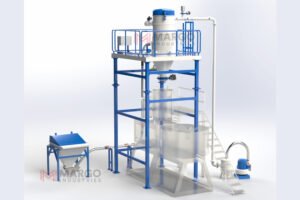 Vacuum conveying system equipment used for bulk material handling in industrial plants