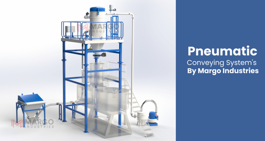 Pneumatic Conveying System by Margo Industries for industrial material handling, showing advanced automation and global application