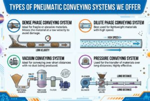 Types of Pneumatic Conveying Systems We Offer